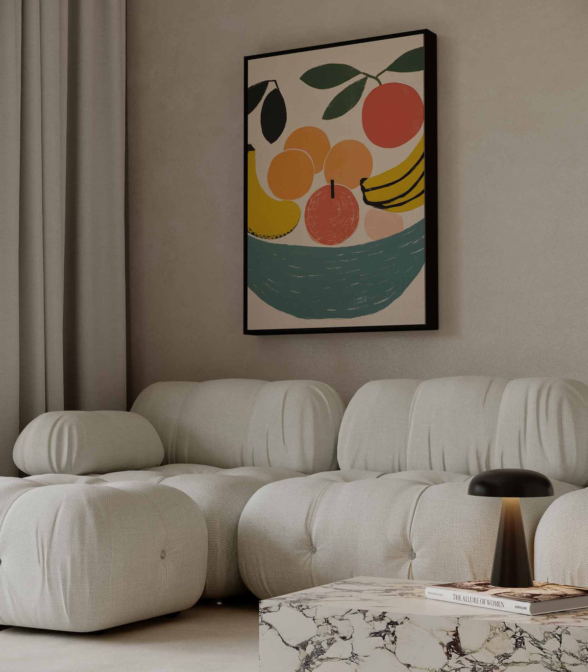 Vrolijk Fruit – dibond wanddecoratie in staand formaat