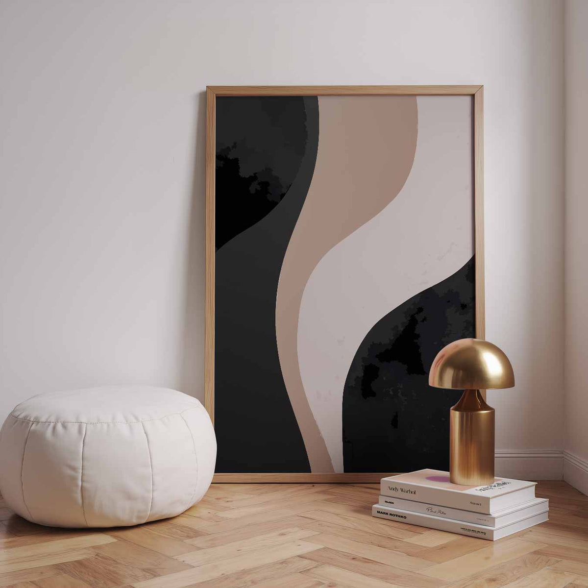 Stijlvolle Abstracte Golven – staande kleurrijke abstracte wanddecoratie van WallArtistic