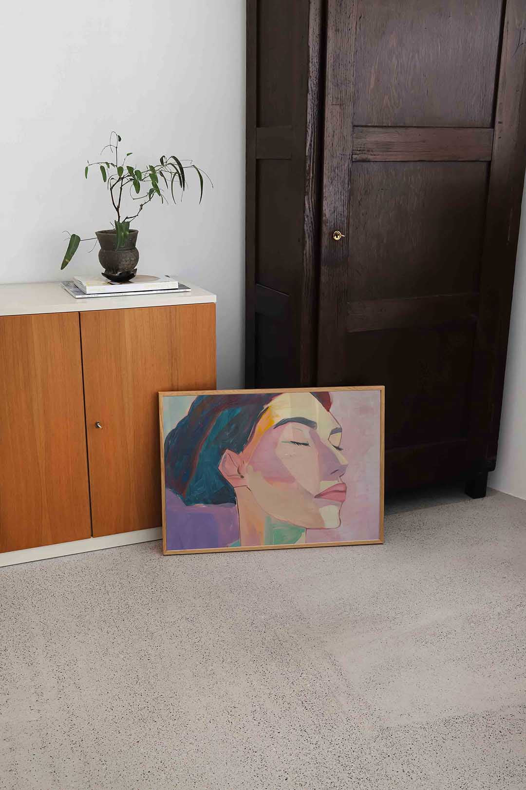 Portret in pastel – hedendaagse illustratie als liggende poster