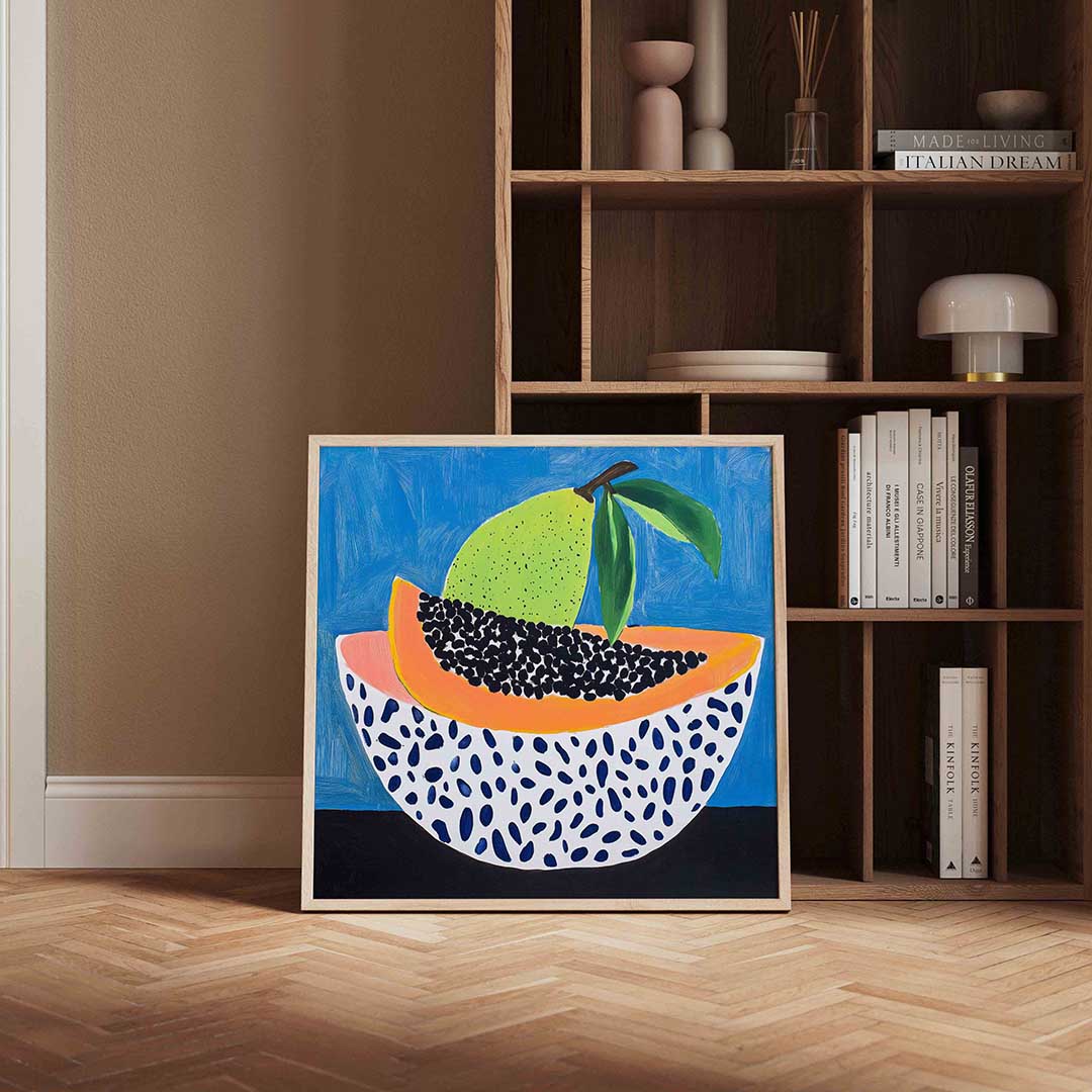 Fruit en patronen – moderne poster in vierkant formaat