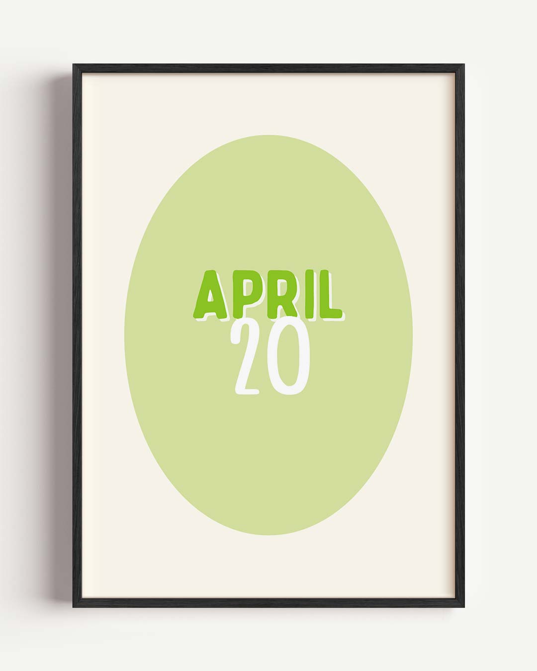 April Minimalistische Kalenderposter – paas portret poster als wanddecoratie