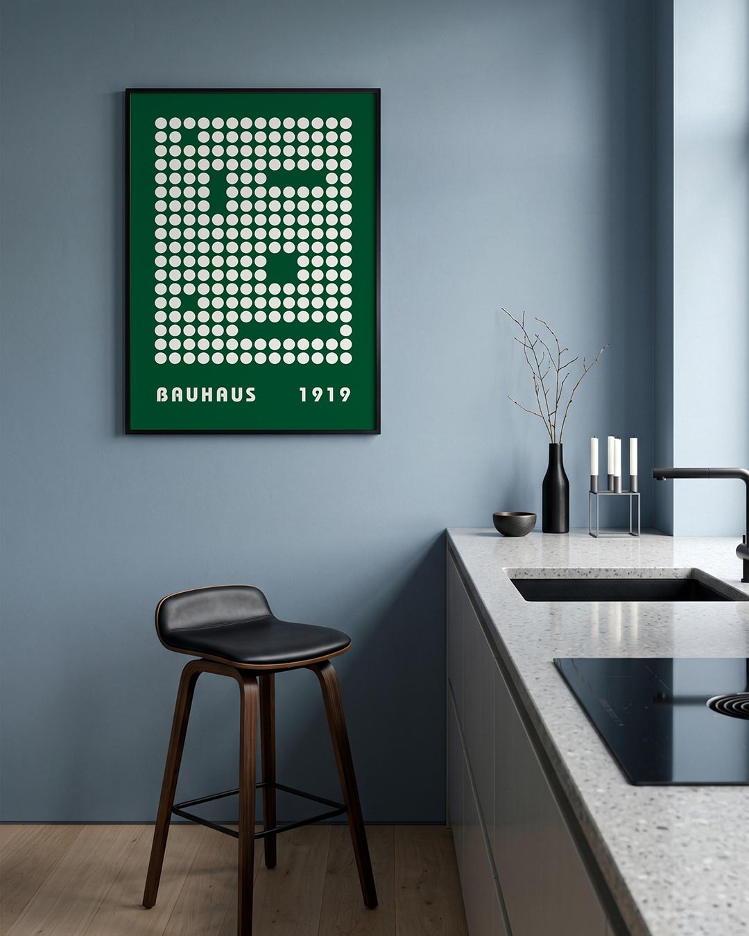  – geometrische Bauhaus poster in staand formaat