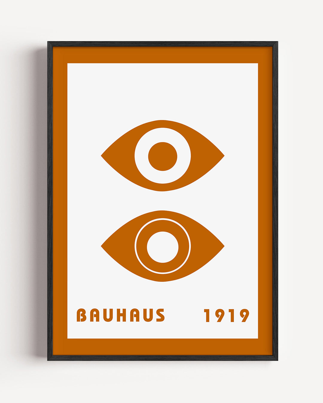Oogvormen en lijnen – staande Bauhaus poster als wanddecoratie