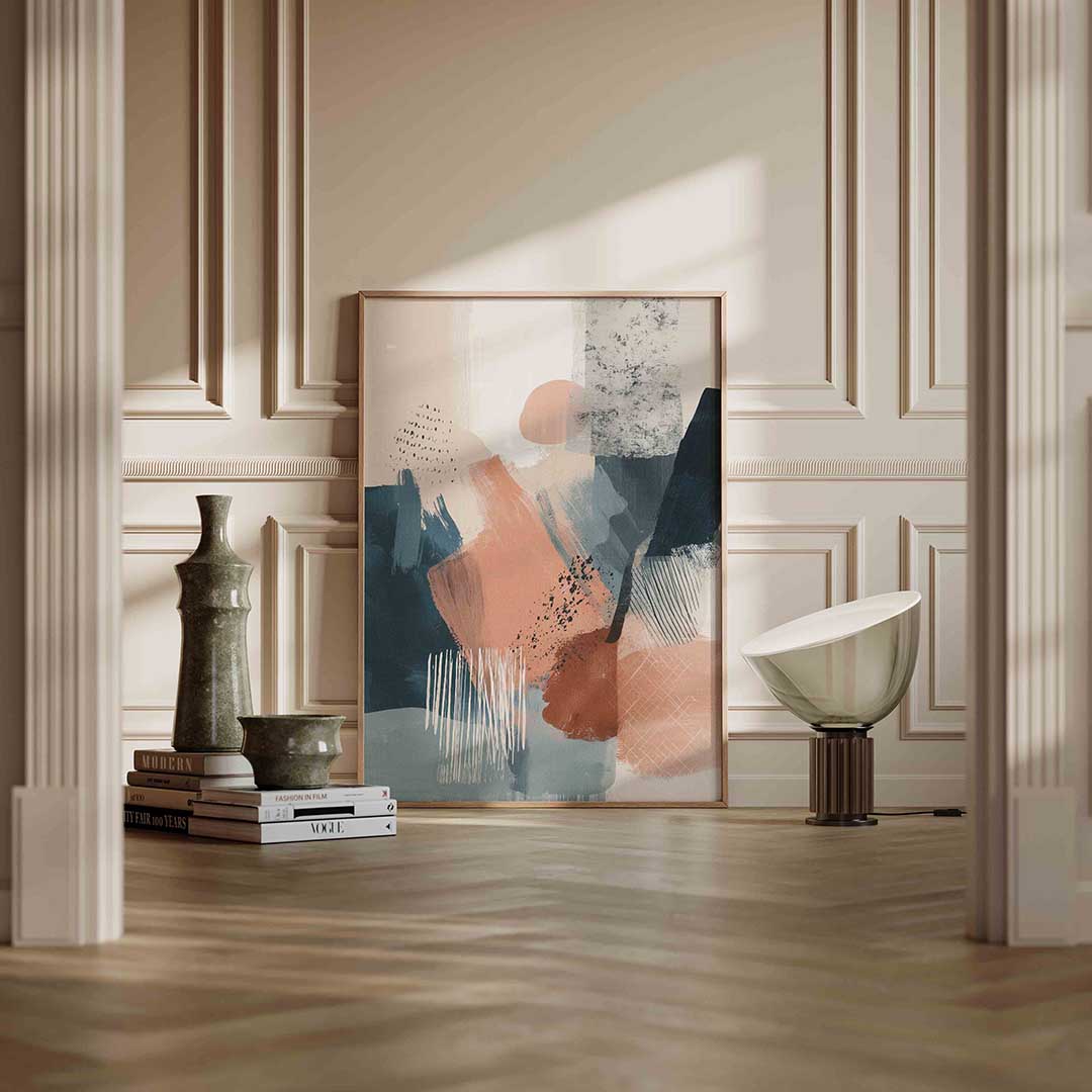 Abstracte vormen – staande abstracte wanddecoratie van WallArtistic