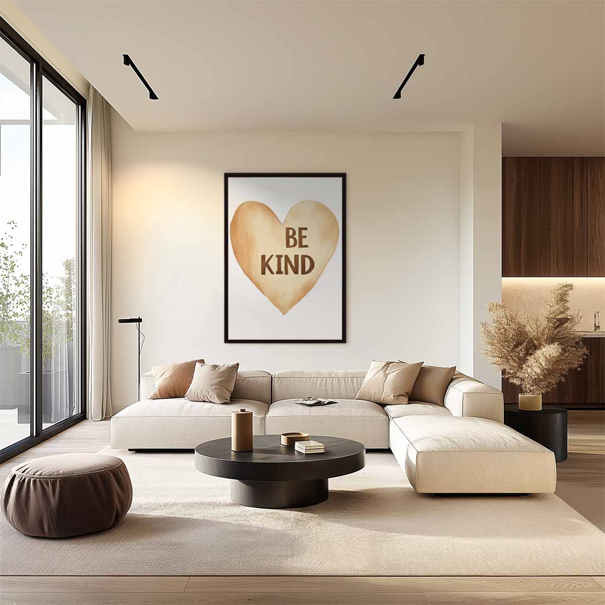 Hartverwarmende Be Kind Poster – dibond wanddecoratie in staand formaat