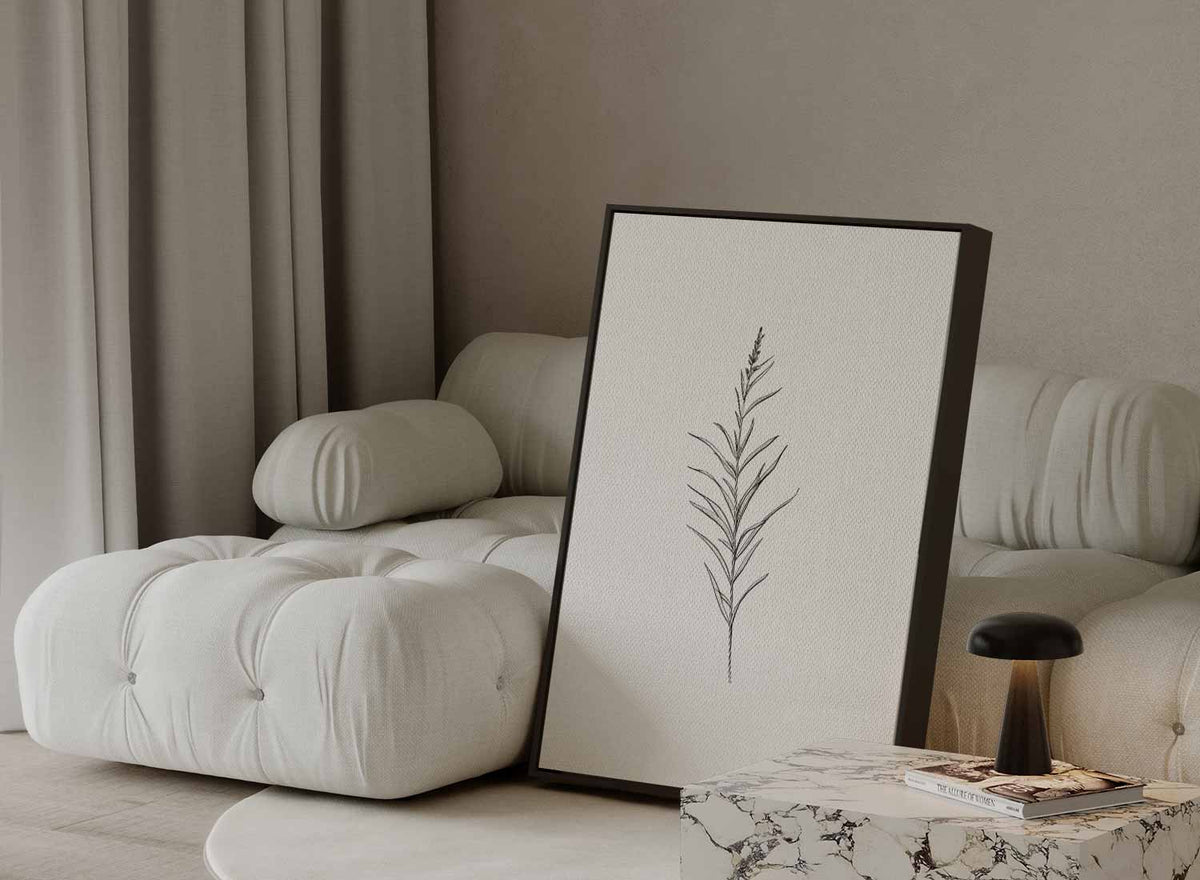 Minimalistisch Botanisch – staande wandkunst voor woonkamer of interieur