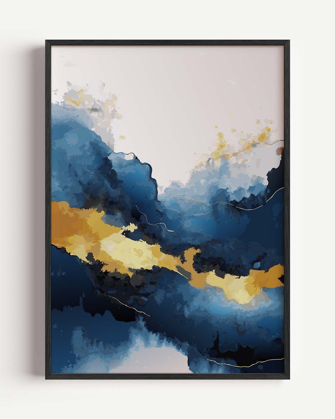 Dromerig Blauw Landschap – kleurrijke abstracte portret poster als wanddecoratie