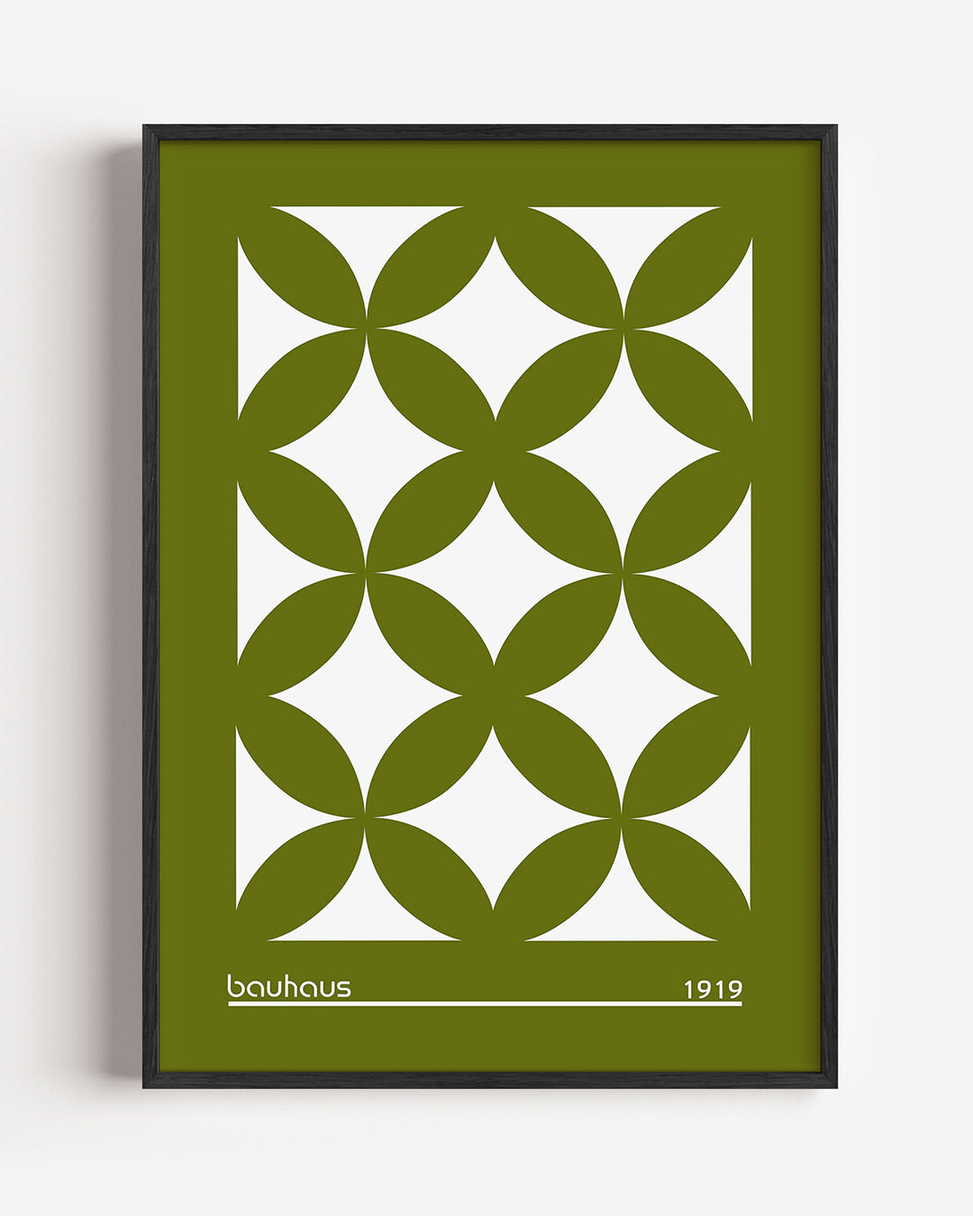 Vormritme en kleur – staande Bauhaus poster als wanddecoratie