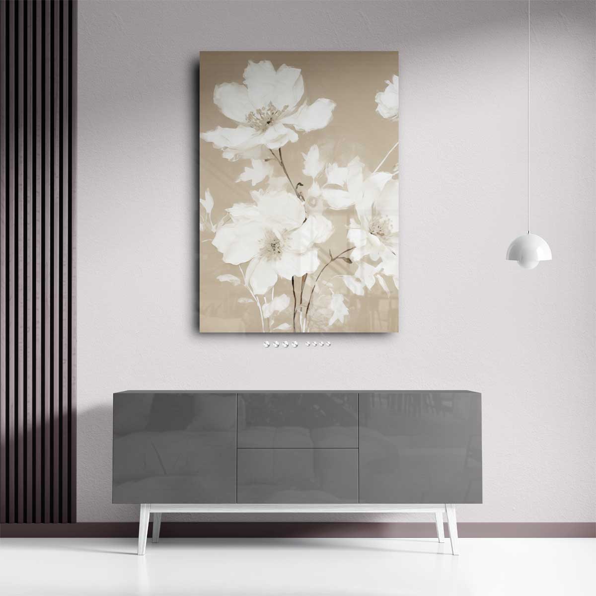 Sereen Bloemenveld – staand kunstwerk voor modern interieur