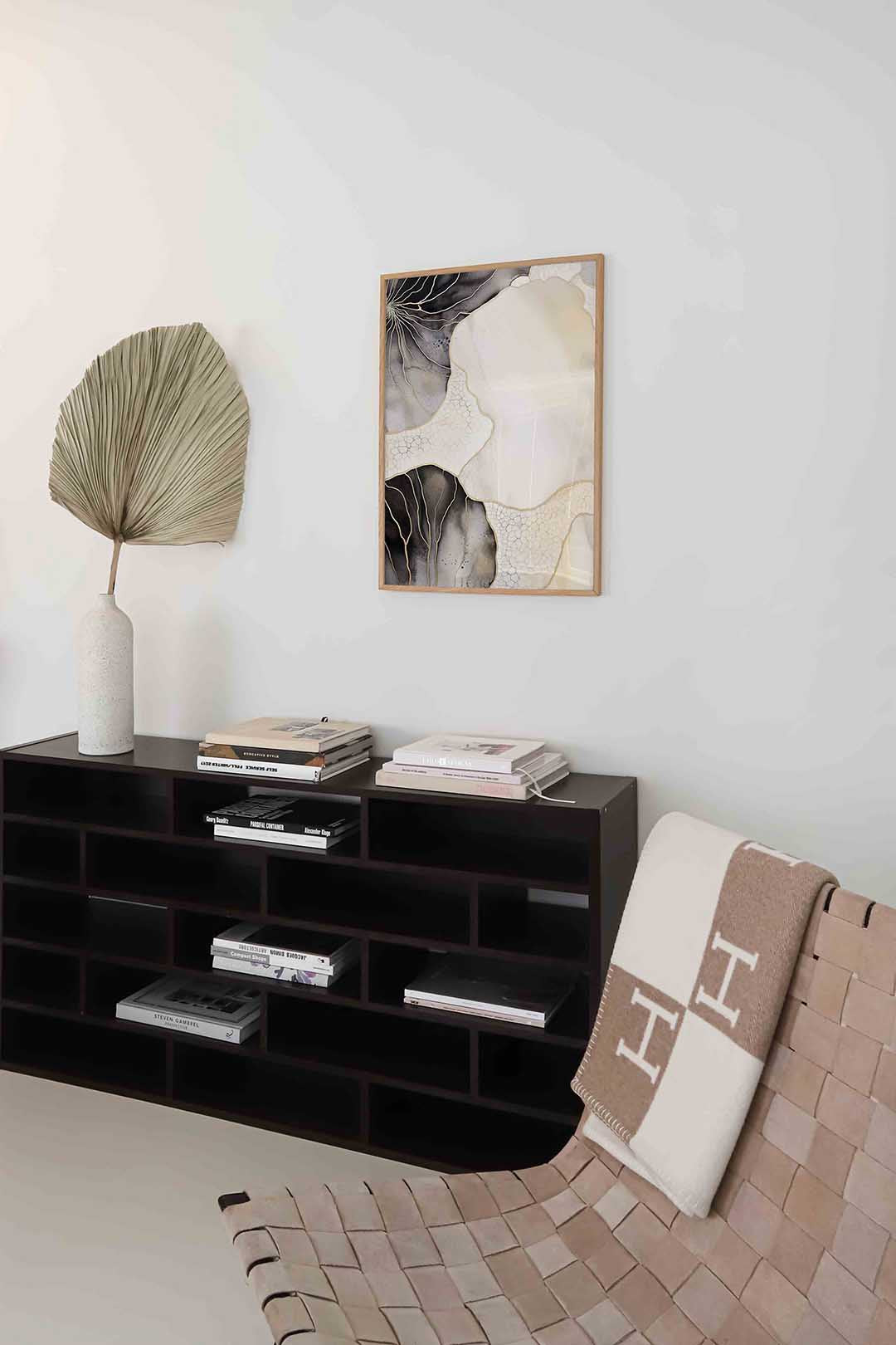 Organische lijnen en patronen – staande zachte abstracte wanddecoratie van WallArtistic