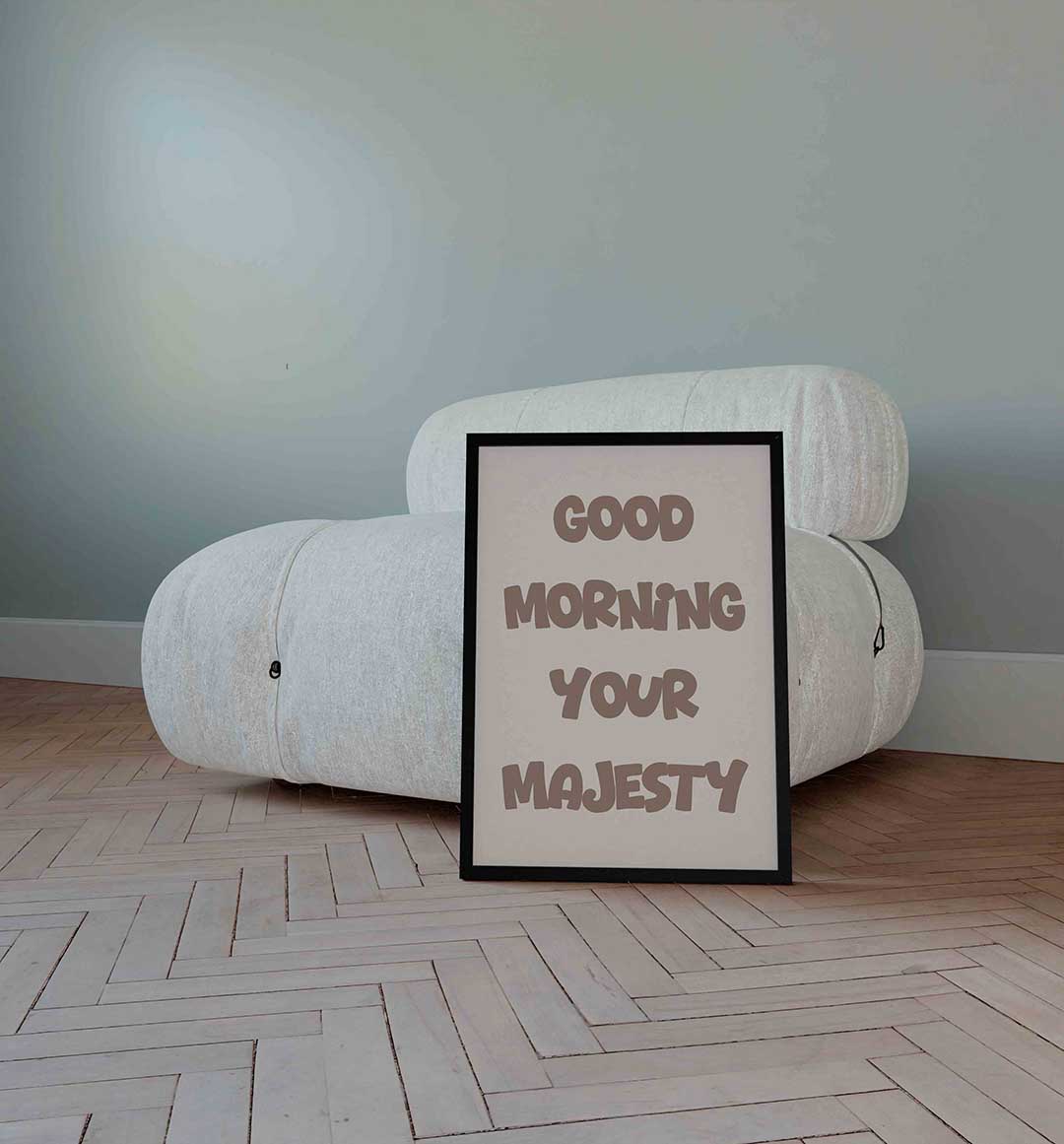 Good morning tekst – Pop Art wandkunst als portret poster