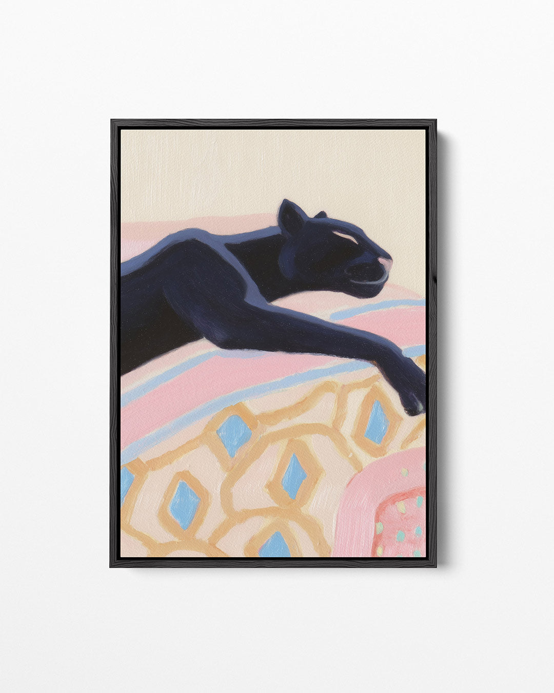 Dromerige panter – staand wanddecoratie kunstwerk