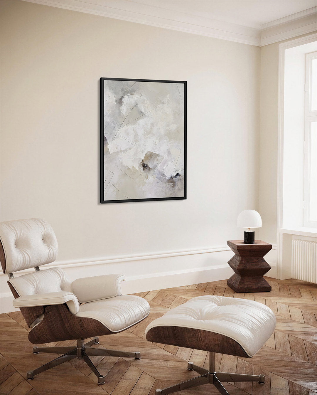 Lichte vormen compositie – staand wanddecoratie kunstwerk