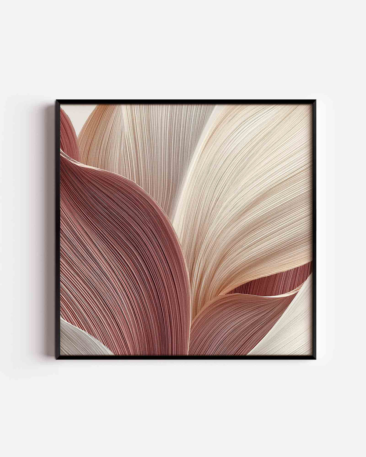 Abstracte golvende lijnen – abstracte vierkante poster als wanddecoratie