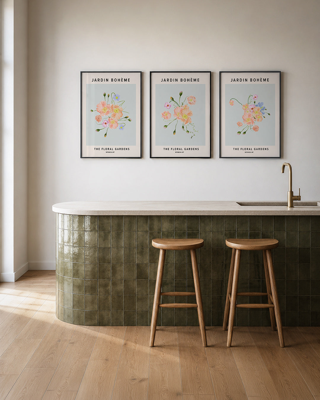 Bloemenpracht – zachte pasteltinten omlijsten een speelse bloemencompositie – weergave 2
