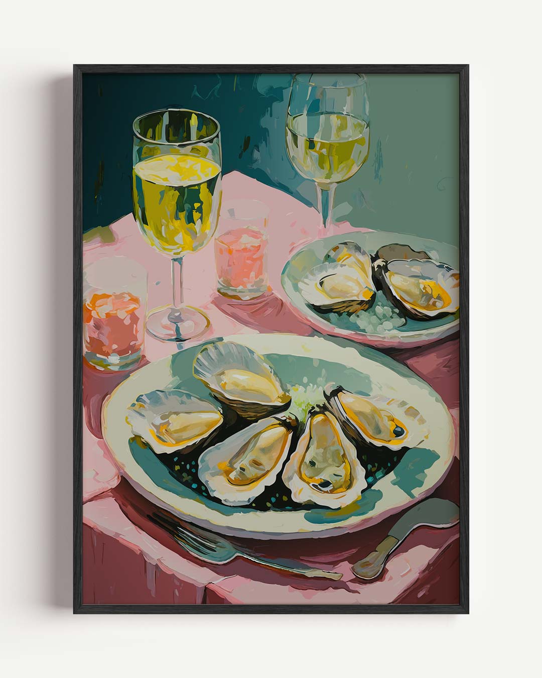 Elegante Oester Avond – keuken portret poster als wanddecoratie