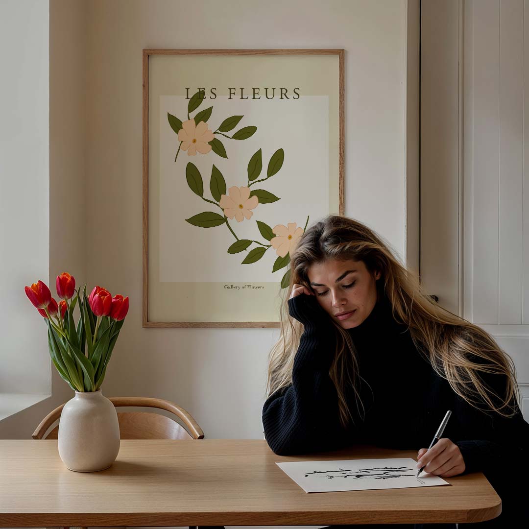 Les Fleurs Bloemenposter – bloemen poster in staand formaat