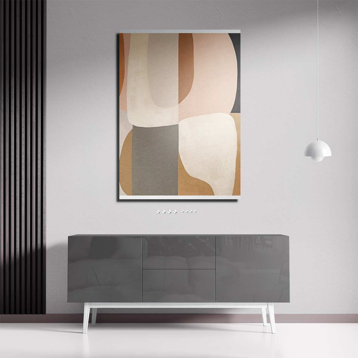 Warm Elegantie Abstract Schilderij – portret kunstwerk als wanddecoratie, afbeelding 18