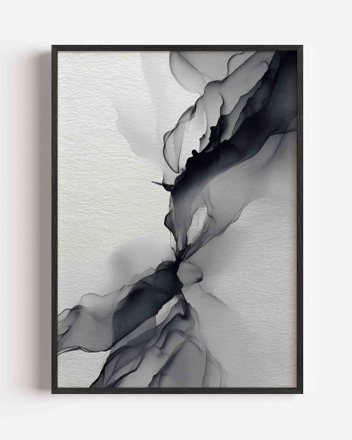 Abstracte zwarte vormen – abstracte portret poster als wanddecoratie