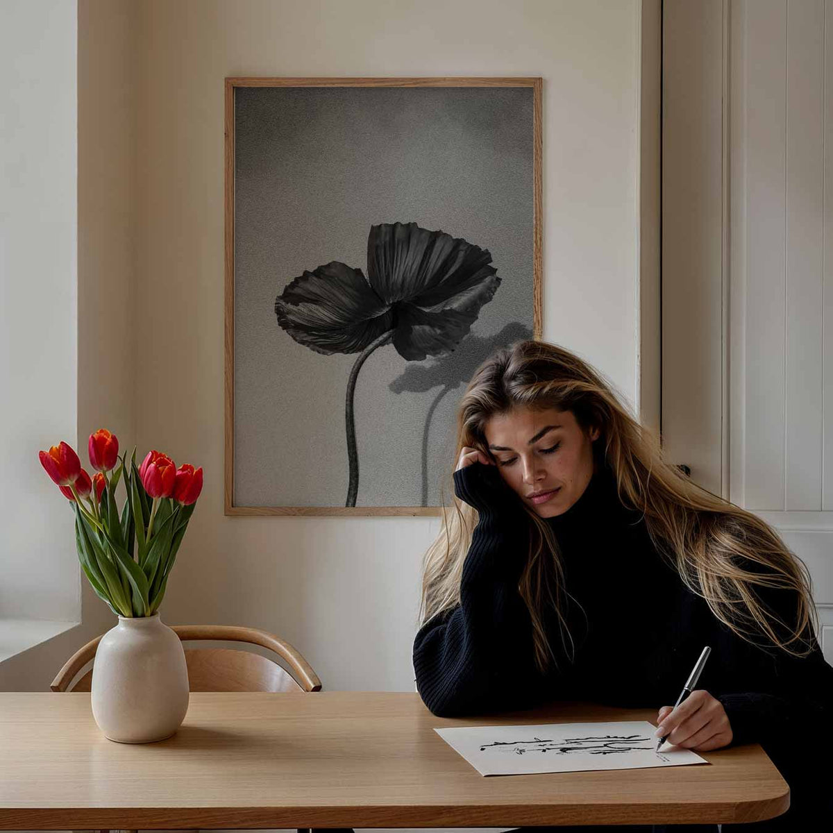 Black Flower – quotes portret poster, afbeelding 7