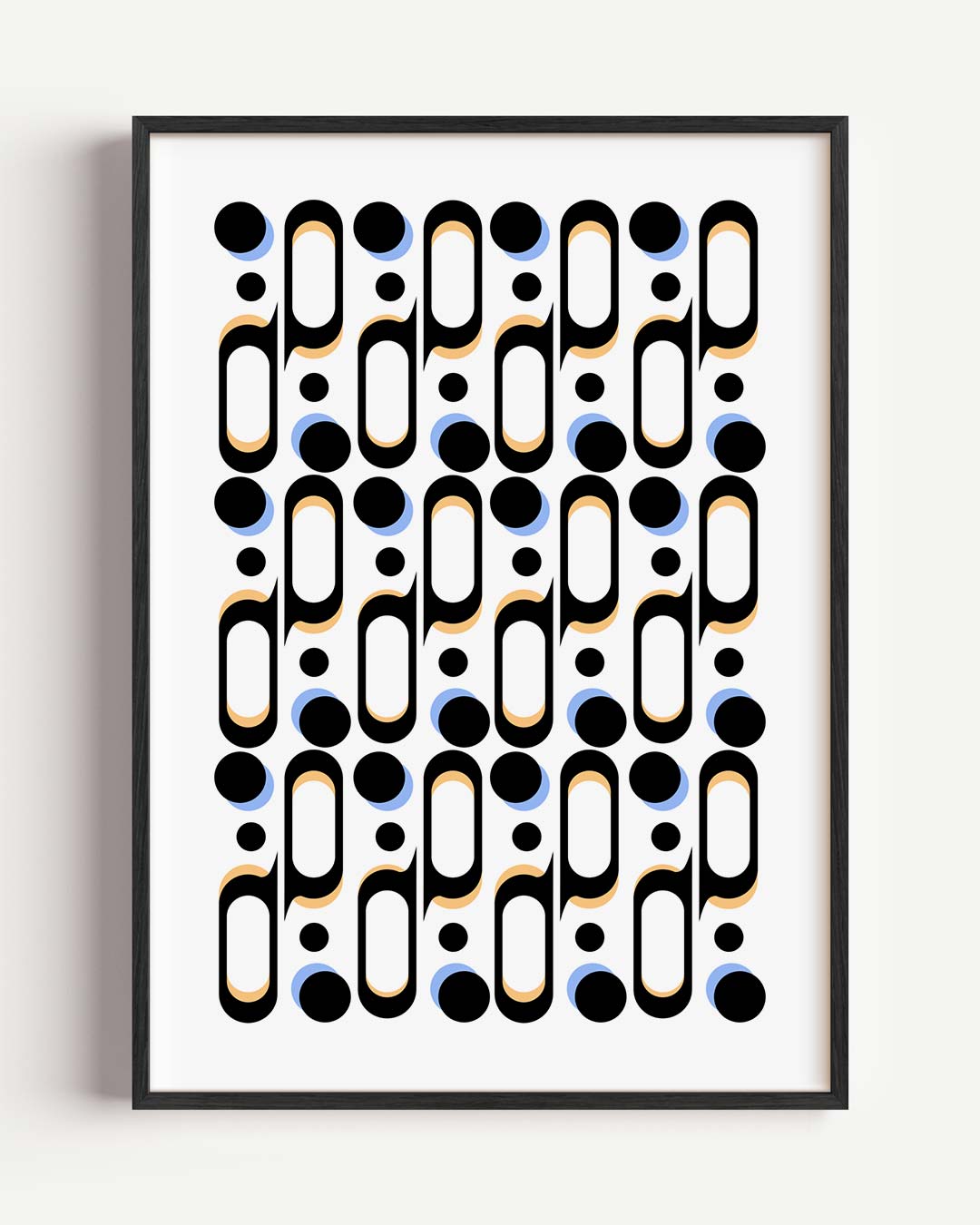 Retro Cirkels en Ovalen – kleurrijke abstracte portret poster als wanddecoratie