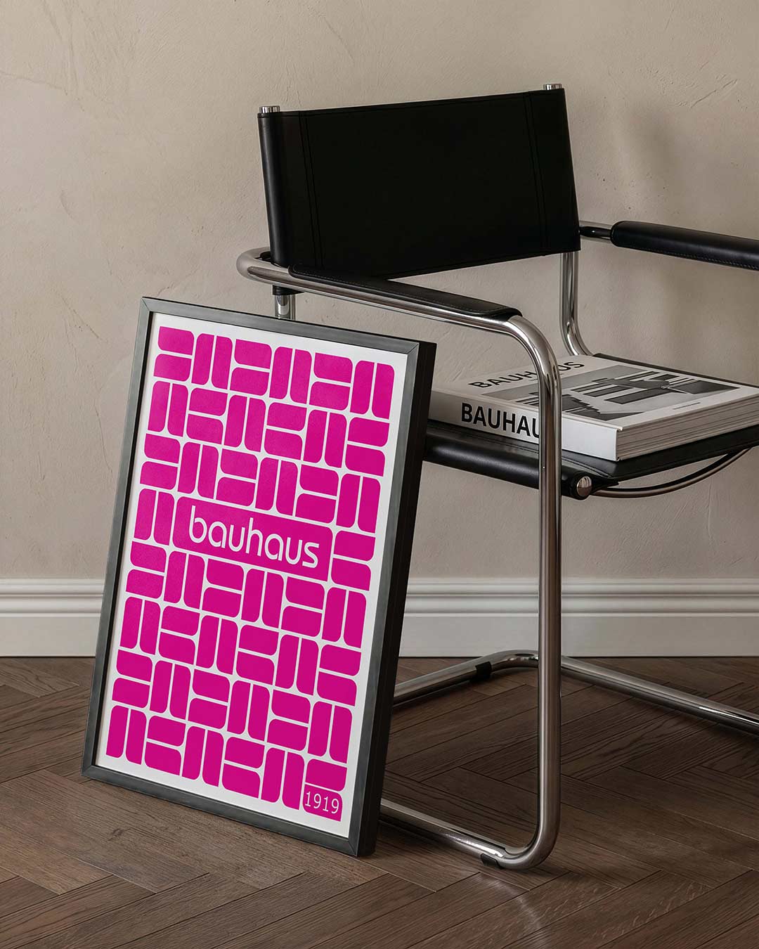  – staande Bauhaus poster voor aan de muur