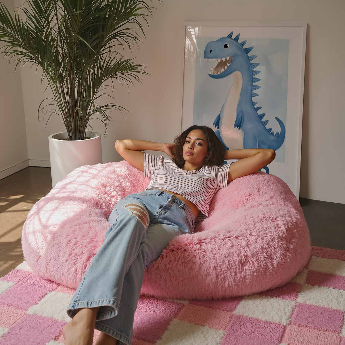 Dinosaur Poster "RAWR – staande kinderkamer wanddecoratie van WallArtistic