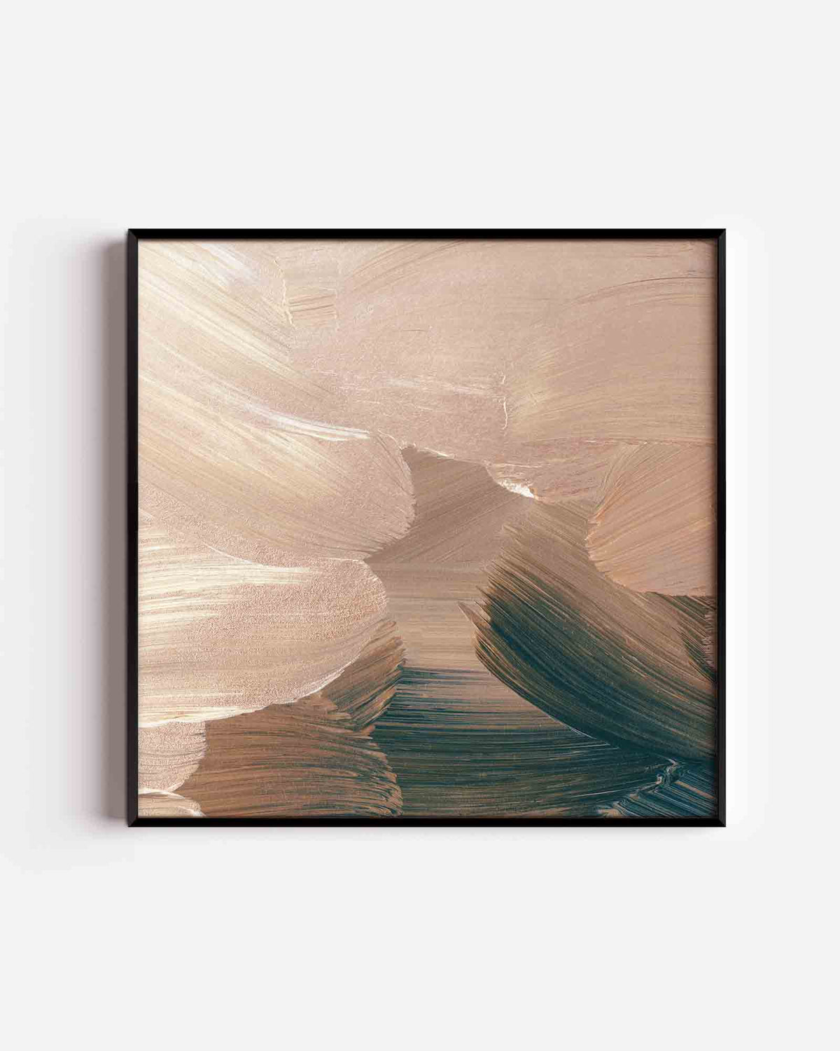 Abstracte penseelstreken – schilderkunst vierkante poster als wanddecoratie