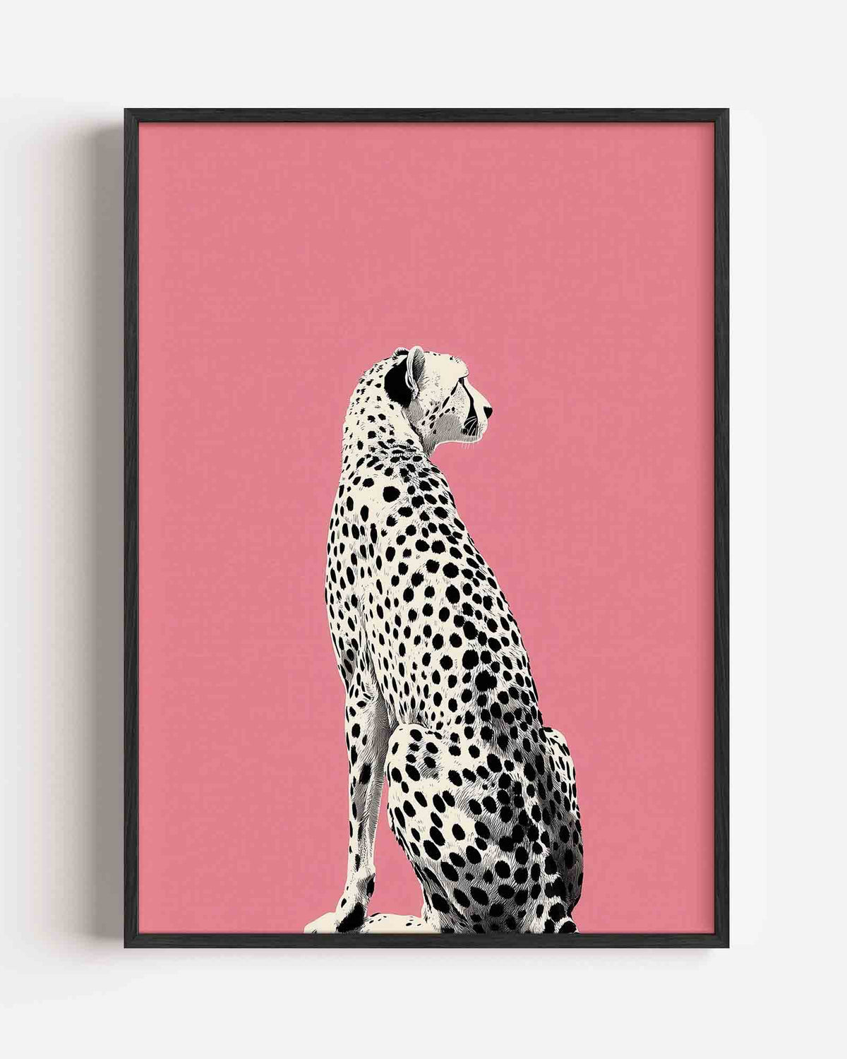 Zittende cheetah – Pop Art portret poster als wanddecoratie