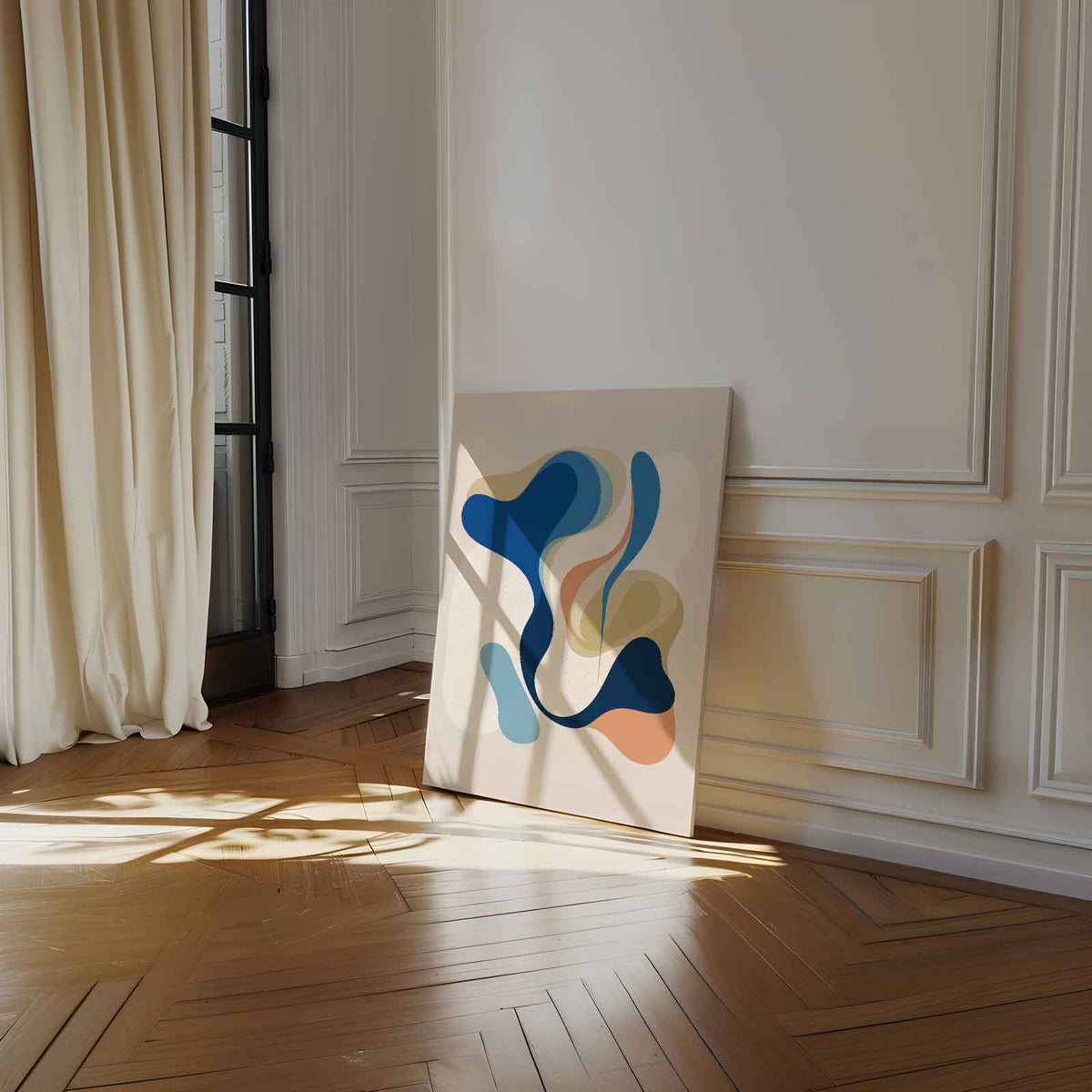 Kleurig Stromen – staand kunstwerk voor modern interieur