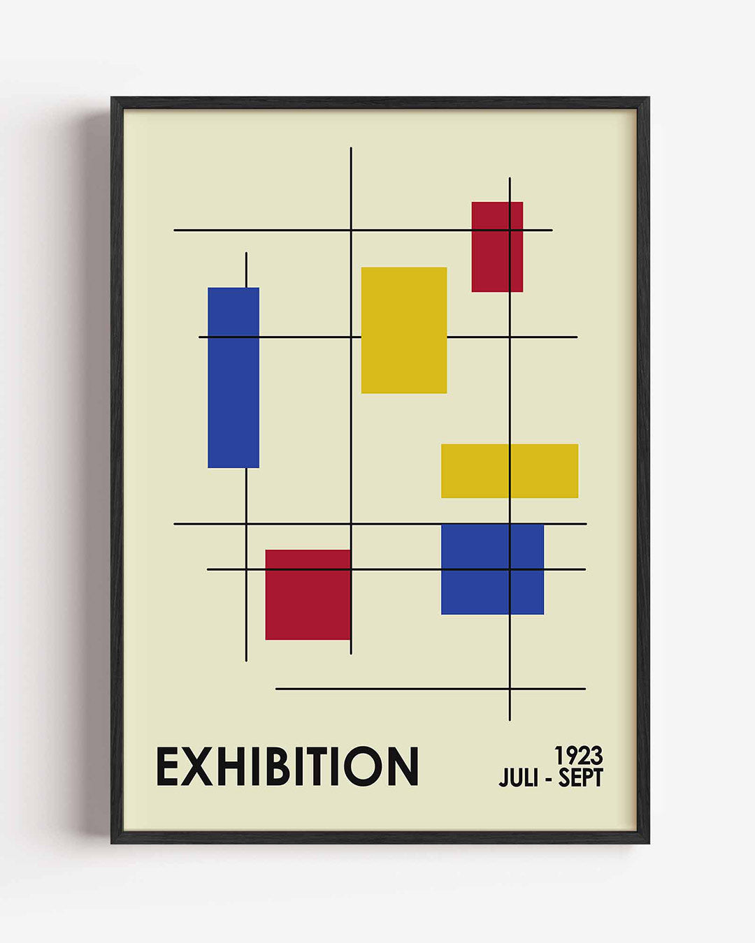 Vorm en lijnen – staande Bauhaus poster als wanddecoratie