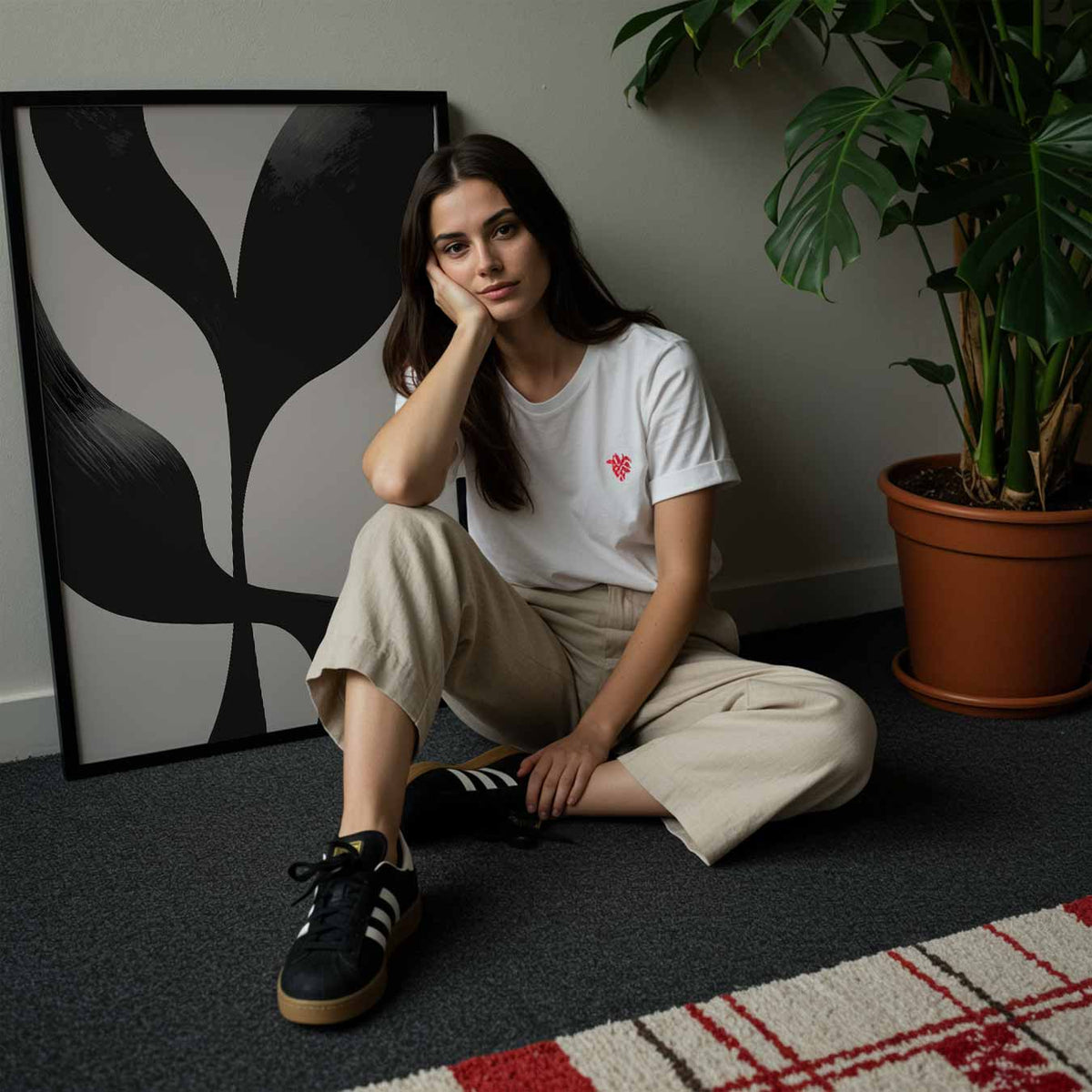 Minimalistische Botanische Kunst – abstracte wandkunst als portret poster