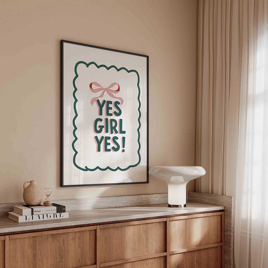 Yes girl yes – kleurrijke Pop Art poster in staand formaat