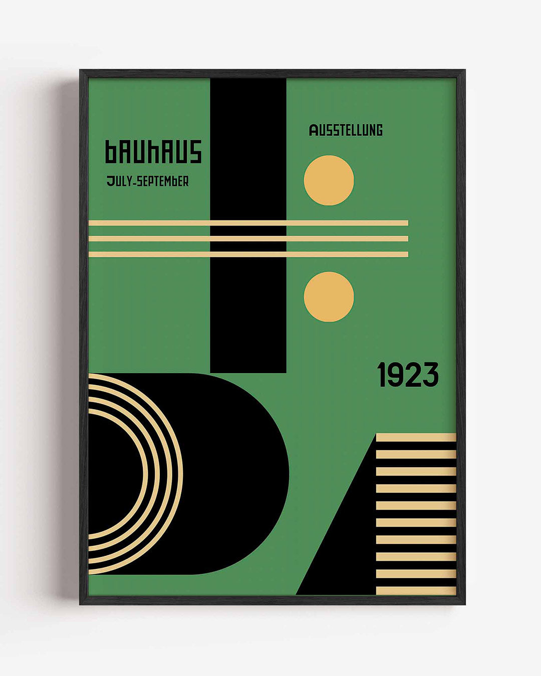 Vormen en lijnen – staande Bauhaus poster als wanddecoratie
