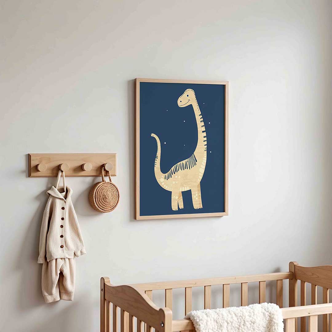 Dinosaurus illustratie – kinderposter in staand formaat