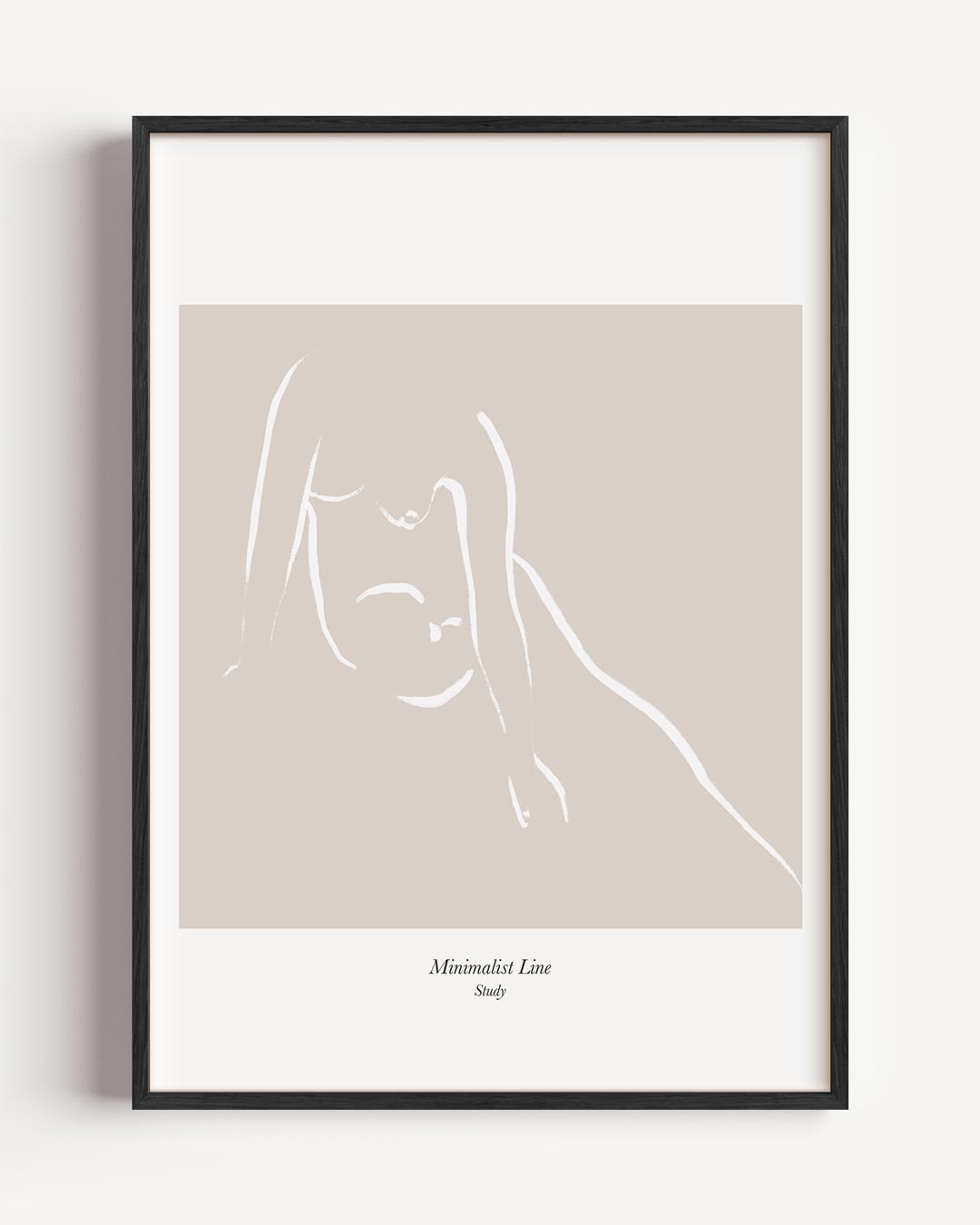 Minimalistische Lijnkunst – lijntekening portret poster als wanddecoratie