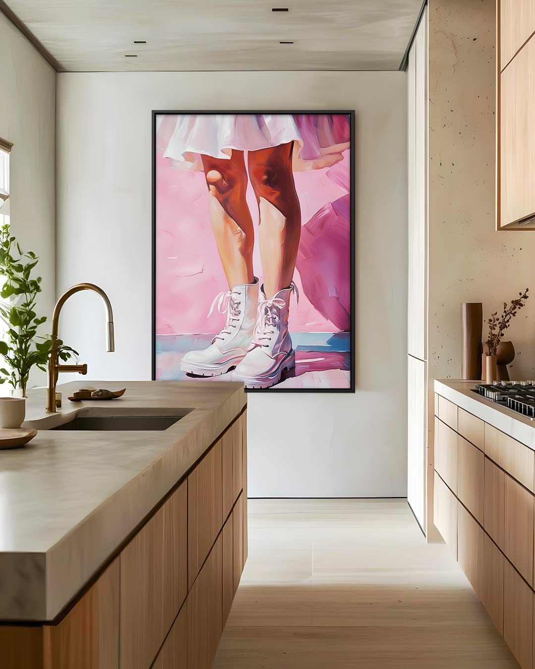 Stijlvolle Stoere Schoenen – dibond wanddecoratie in staand formaat