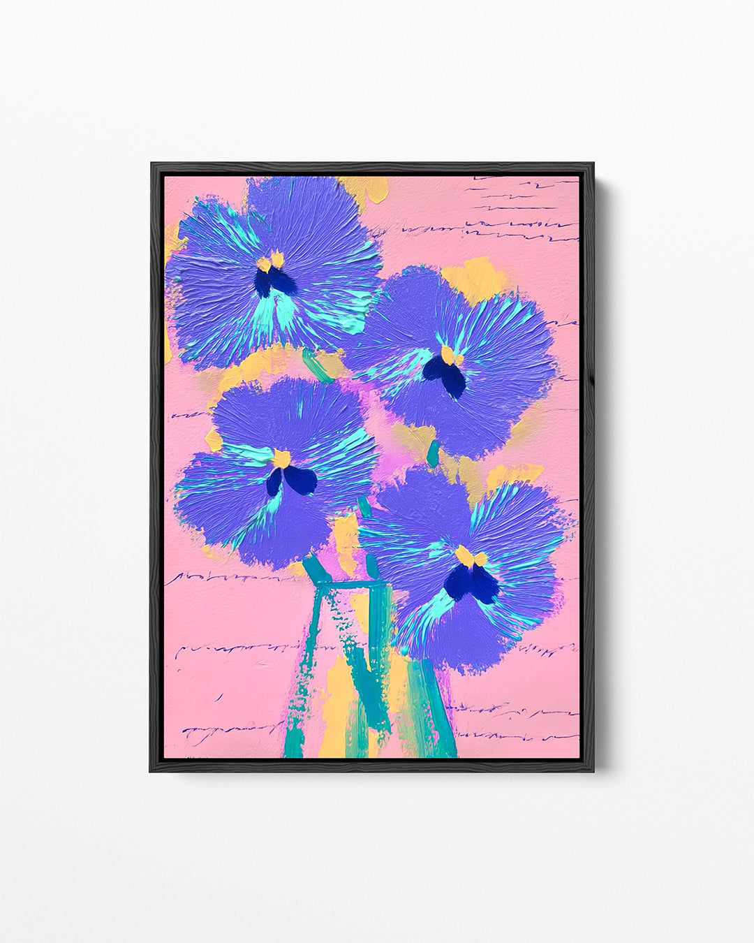 Bloemrijke expressie – staand wanddecoratie kunstwerk
