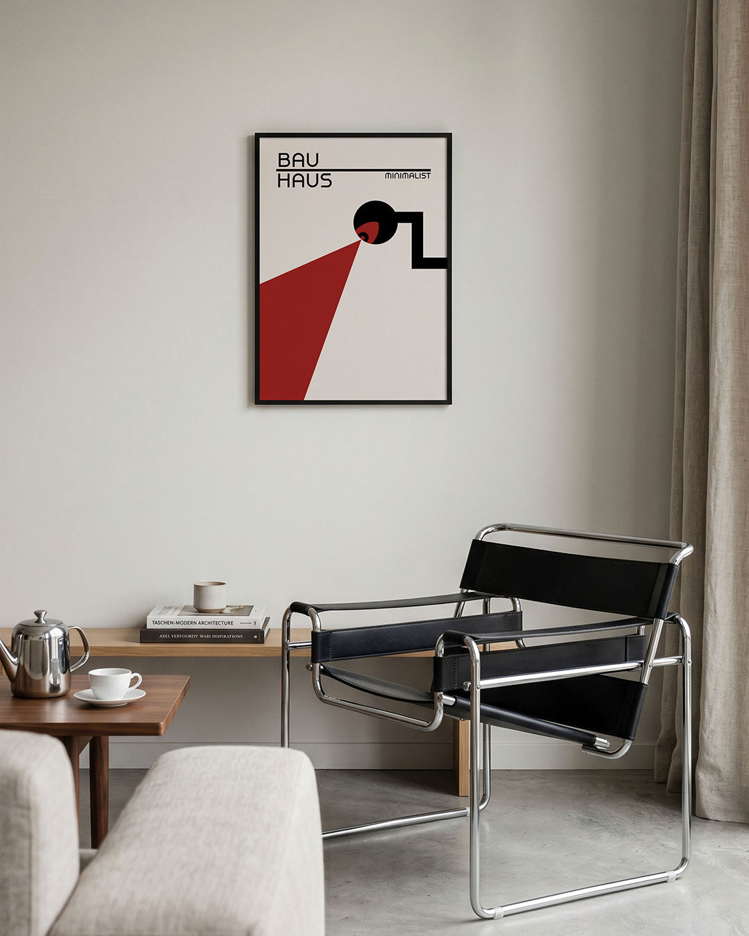 Vorm en balans – geometrische Bauhaus poster in staand formaat
