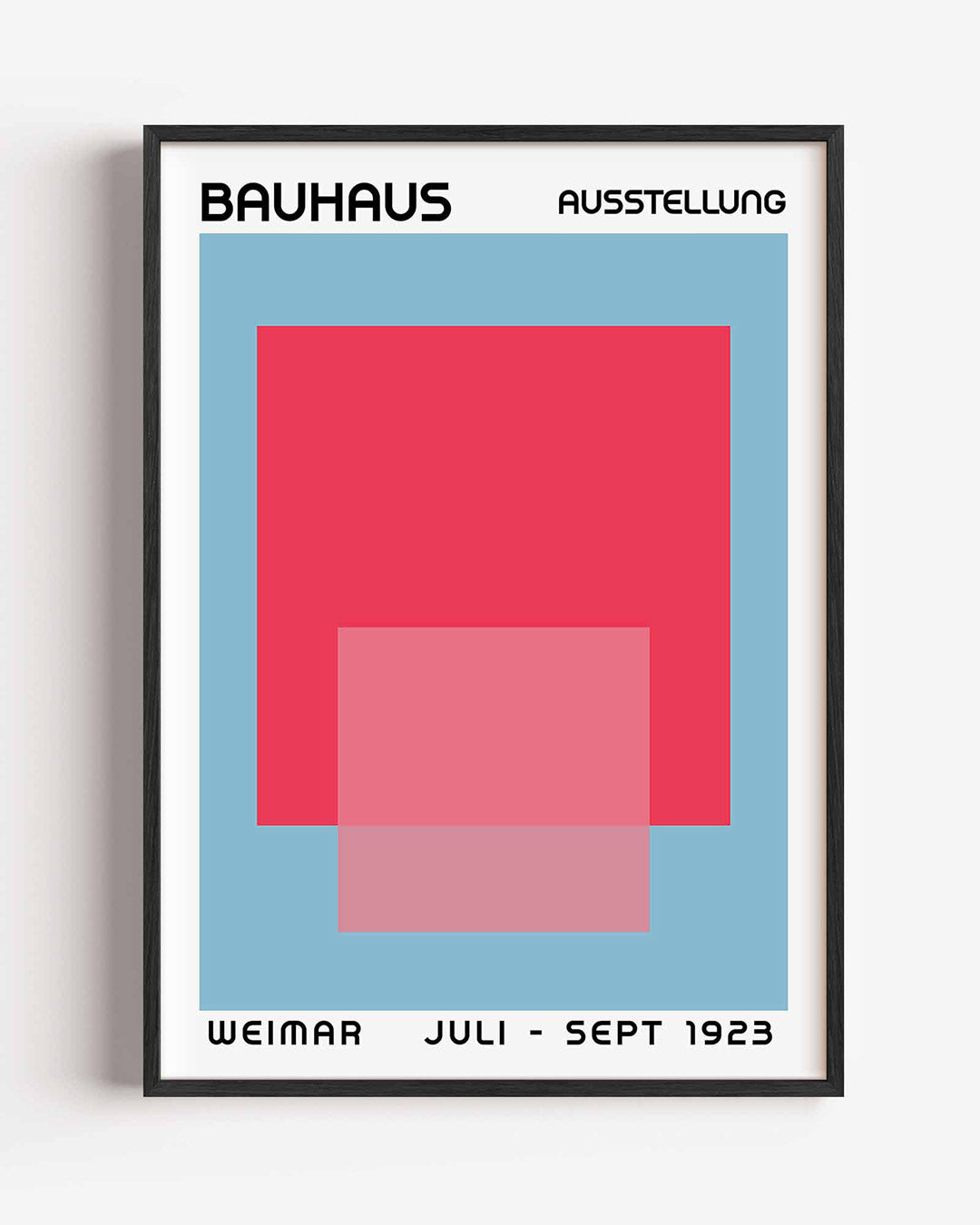 Vorm en kleur – staande Bauhaus poster als wanddecoratie