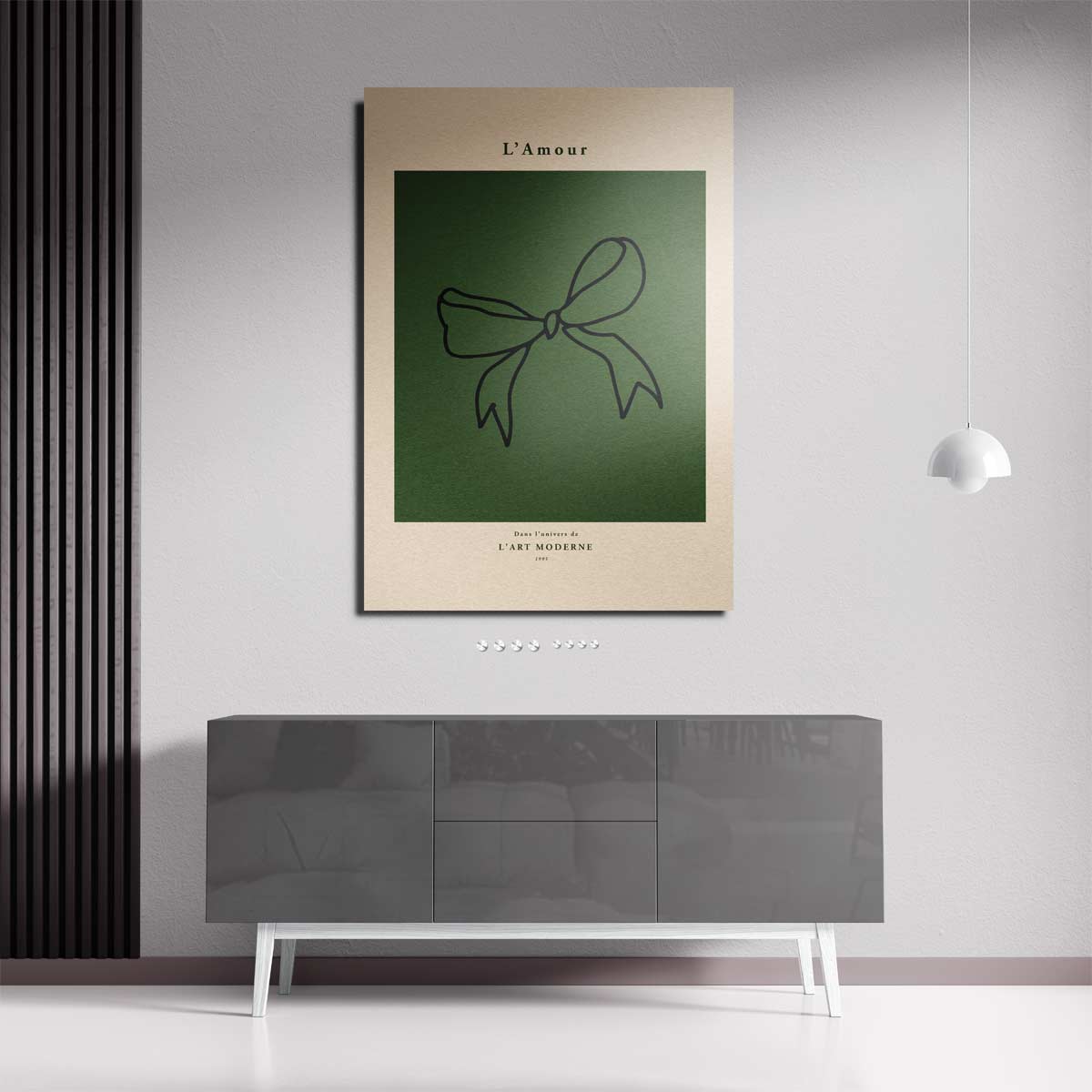 Moderne Strik – dibond wanddecoratie in staand formaat