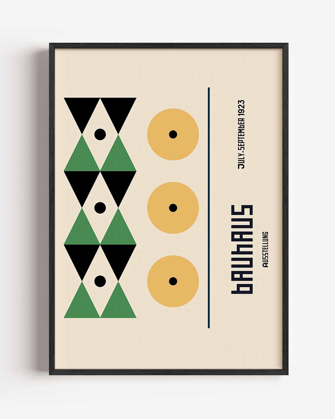 Vormen en vlakken – staande Bauhaus poster als wanddecoratie