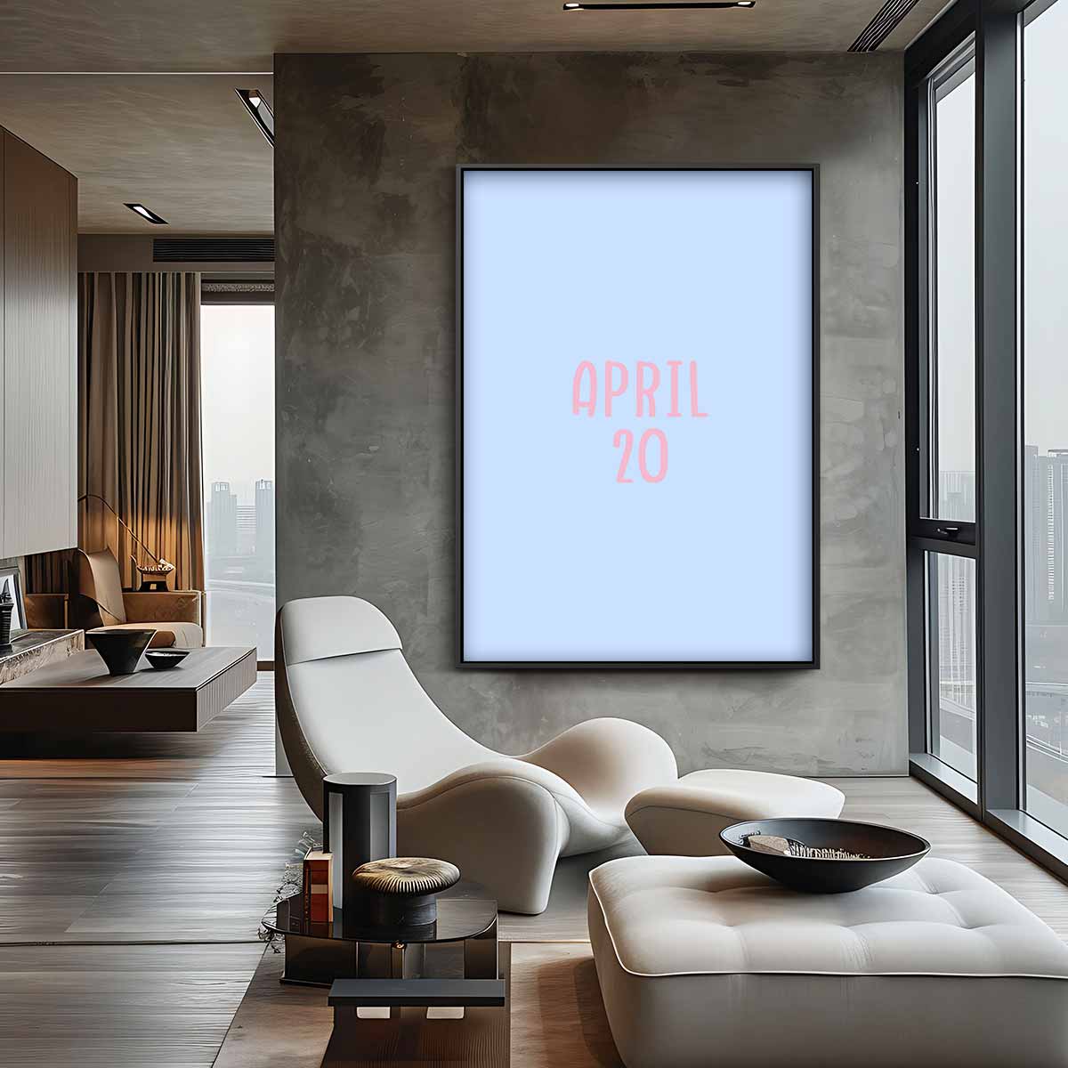 April 20 Poster – staand kunstwerk voor modern interieur