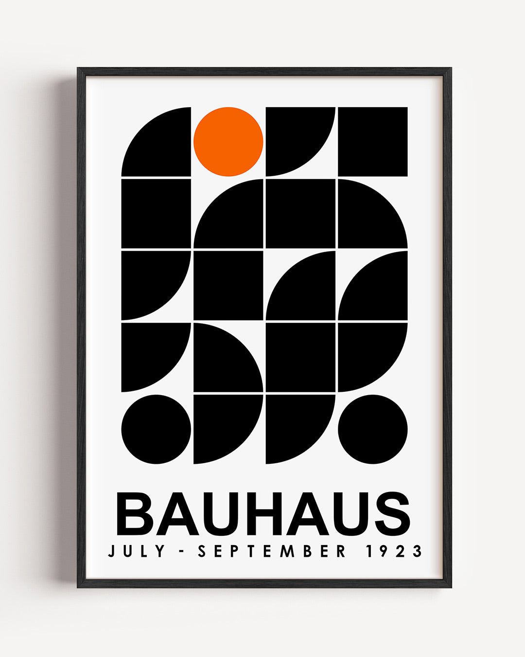 Vorm en kleur – staande Bauhaus poster als wanddecoratie