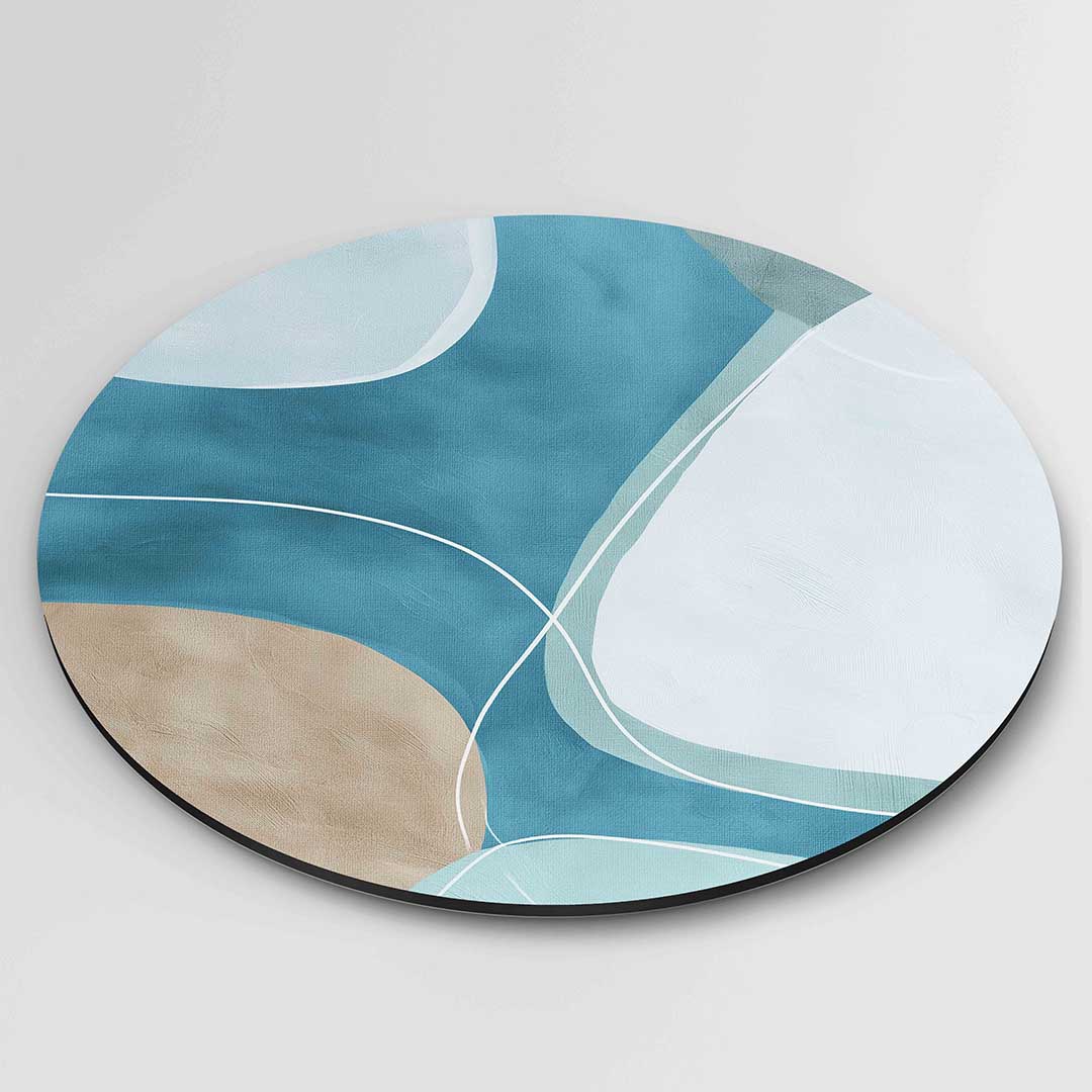 Abstracte vormen – abstracte wandkunst als muurcirkel van WallArtistic