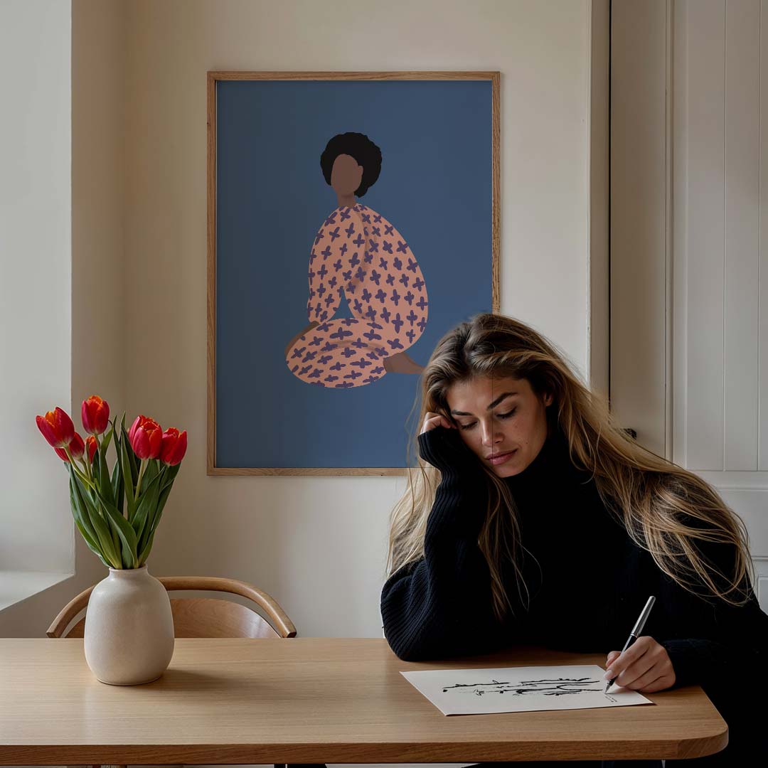 Moderne Dames Silhouet – staande muurposter voor een modern interieur
