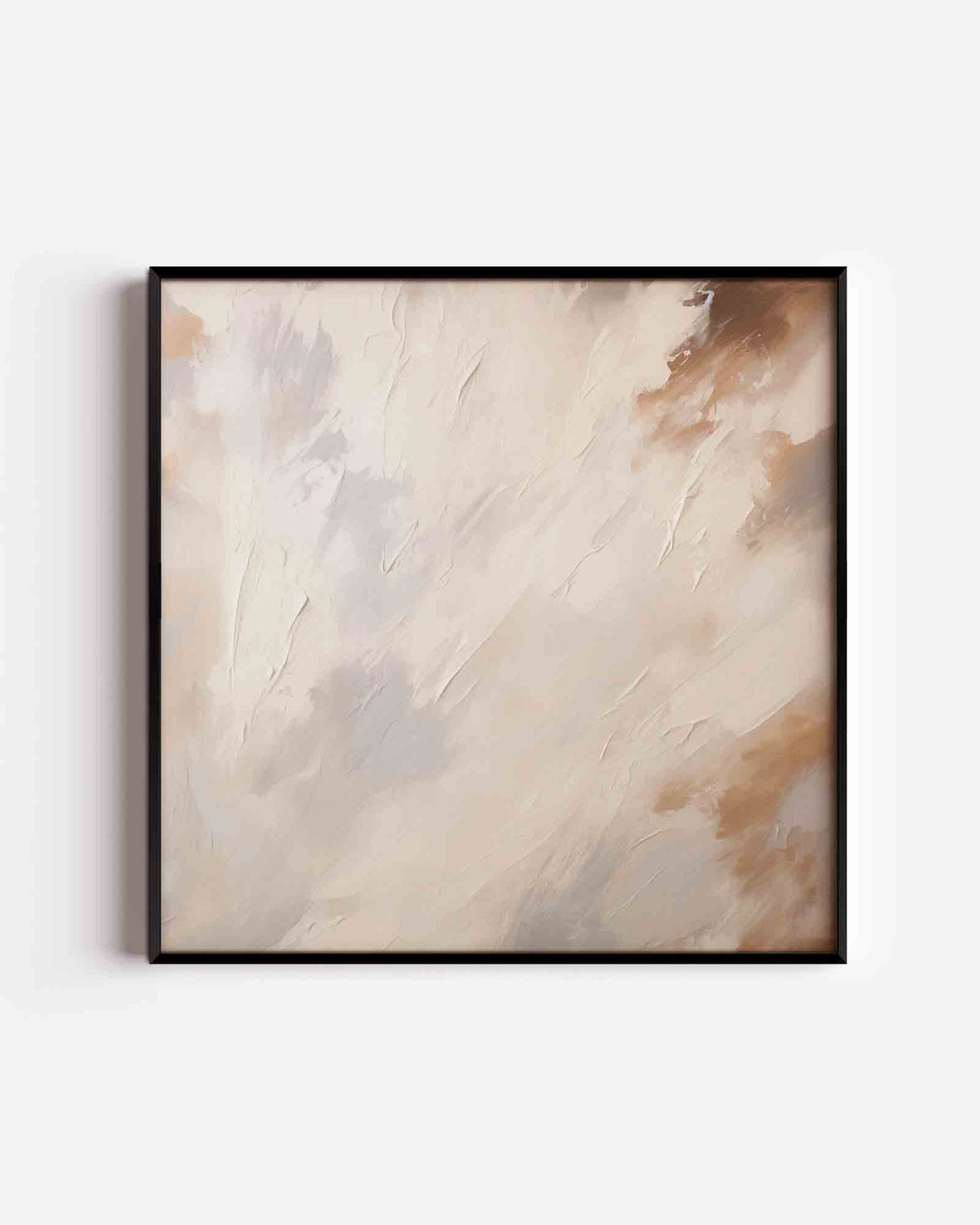 Abstracte beige en grijze – vierkante poster met kleur en vormen als wanddecoratie