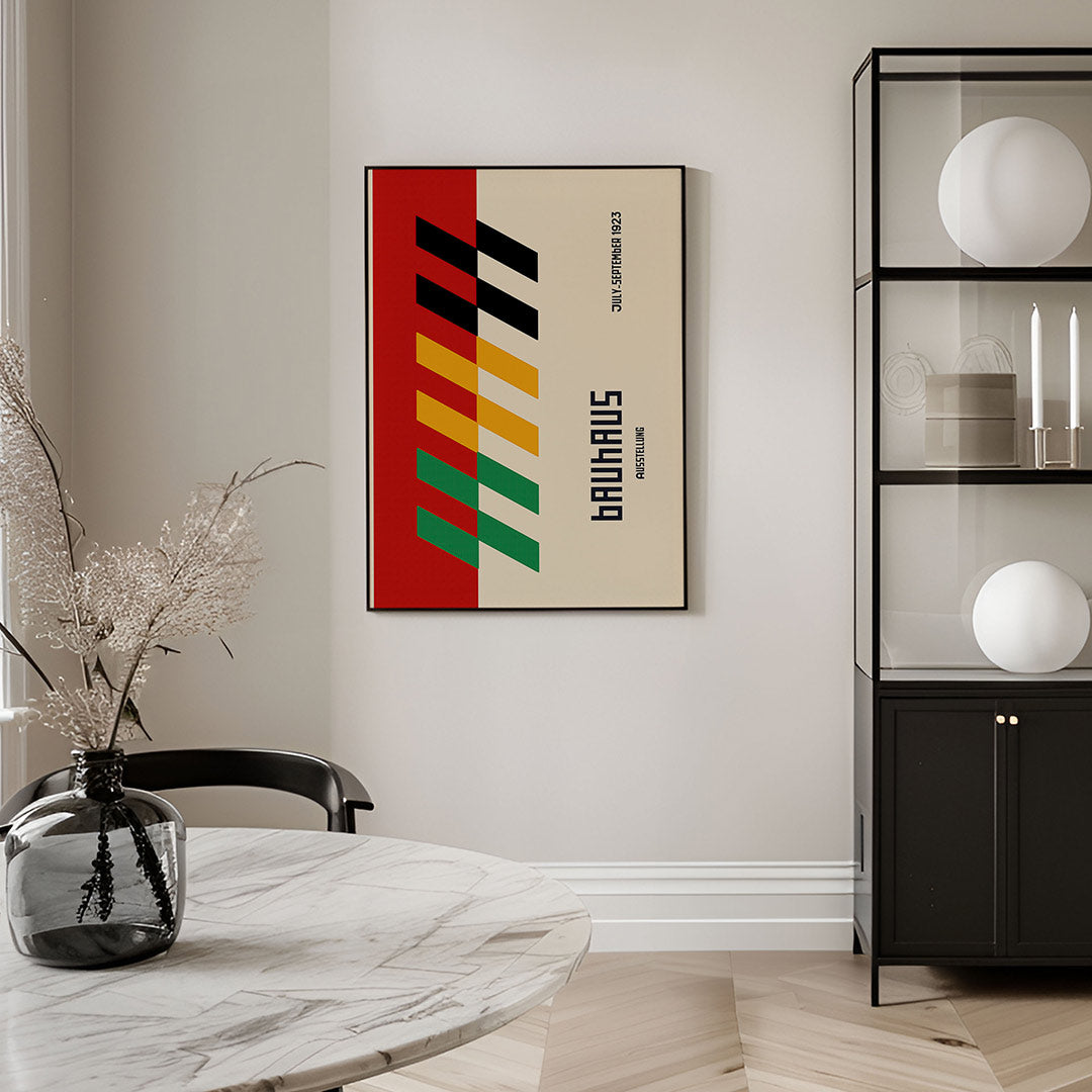 Vorm en kleur – geometrische Bauhaus poster in staand formaat
