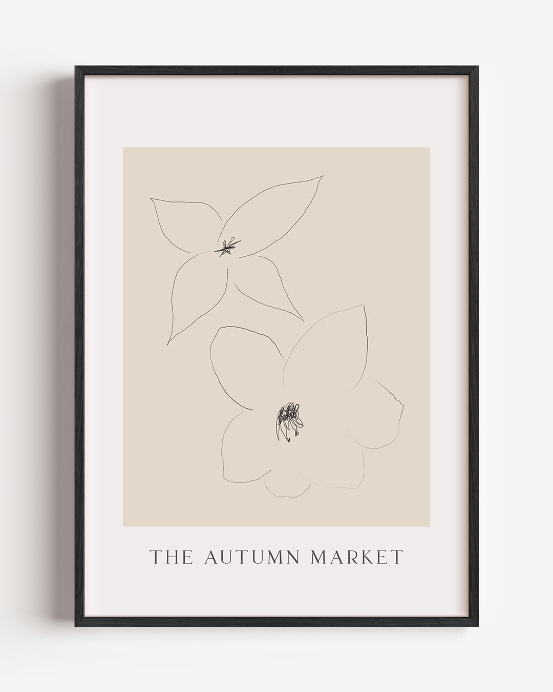 Minimalistische Herfstbloemen – bloemen portret poster als wanddecoratie