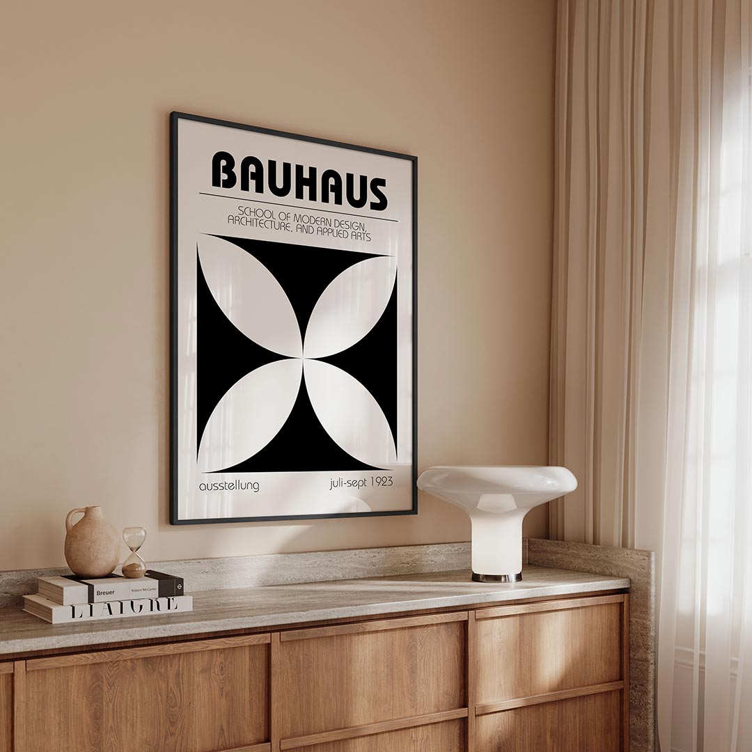  – geometrische Bauhaus poster in staand formaat